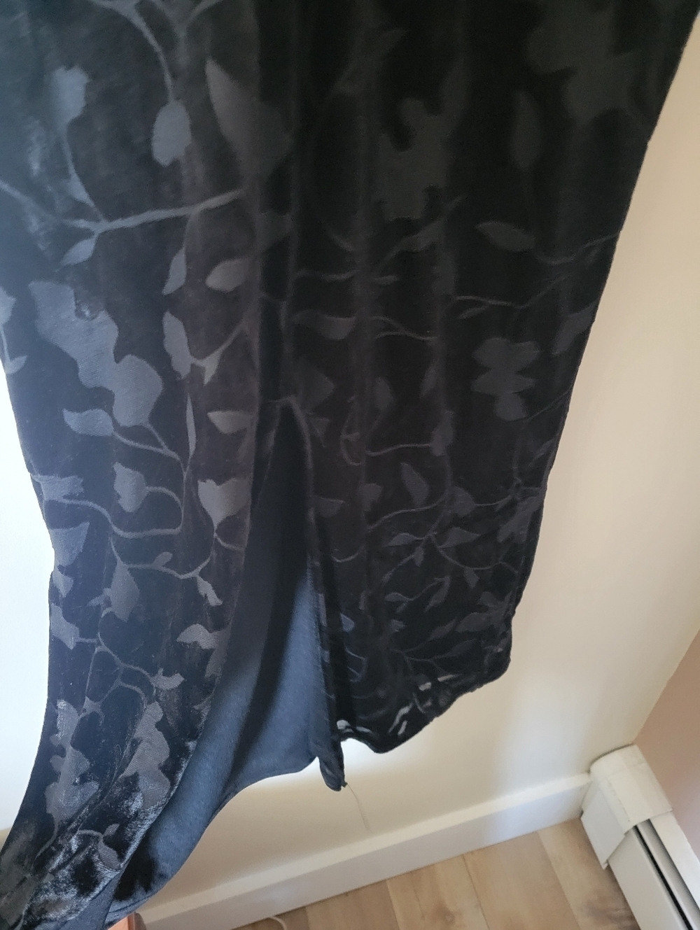 Vintage 90s Velvet Burnout Vampy Whimsigoth Grunge Maxi Slip Dress Size Small - Picture 9 of 11